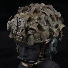 YBJMSFA helmet cover side view demonstrates lightweight design and secure elastic fit