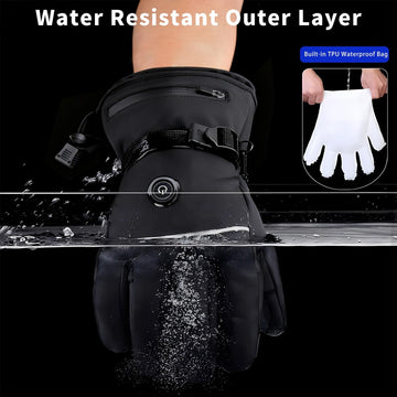 YBWLCLO heated gloves offer grip with leather palm texture