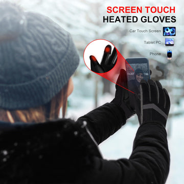 YBWLCLO heated gloves adjustable wrist strap for secure fit