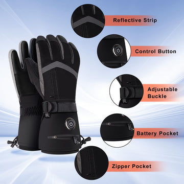 YBWLCLO heated gloves back pocket offers convenient storage