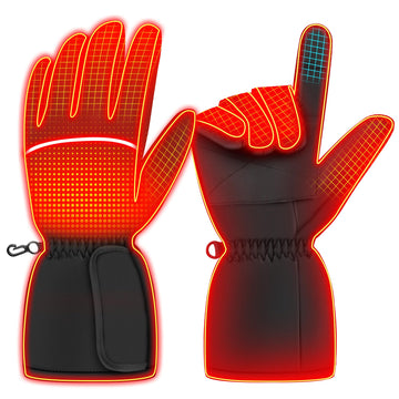 YBWLCLO heated gloves front view deliver outdoor warmth during winter rides.