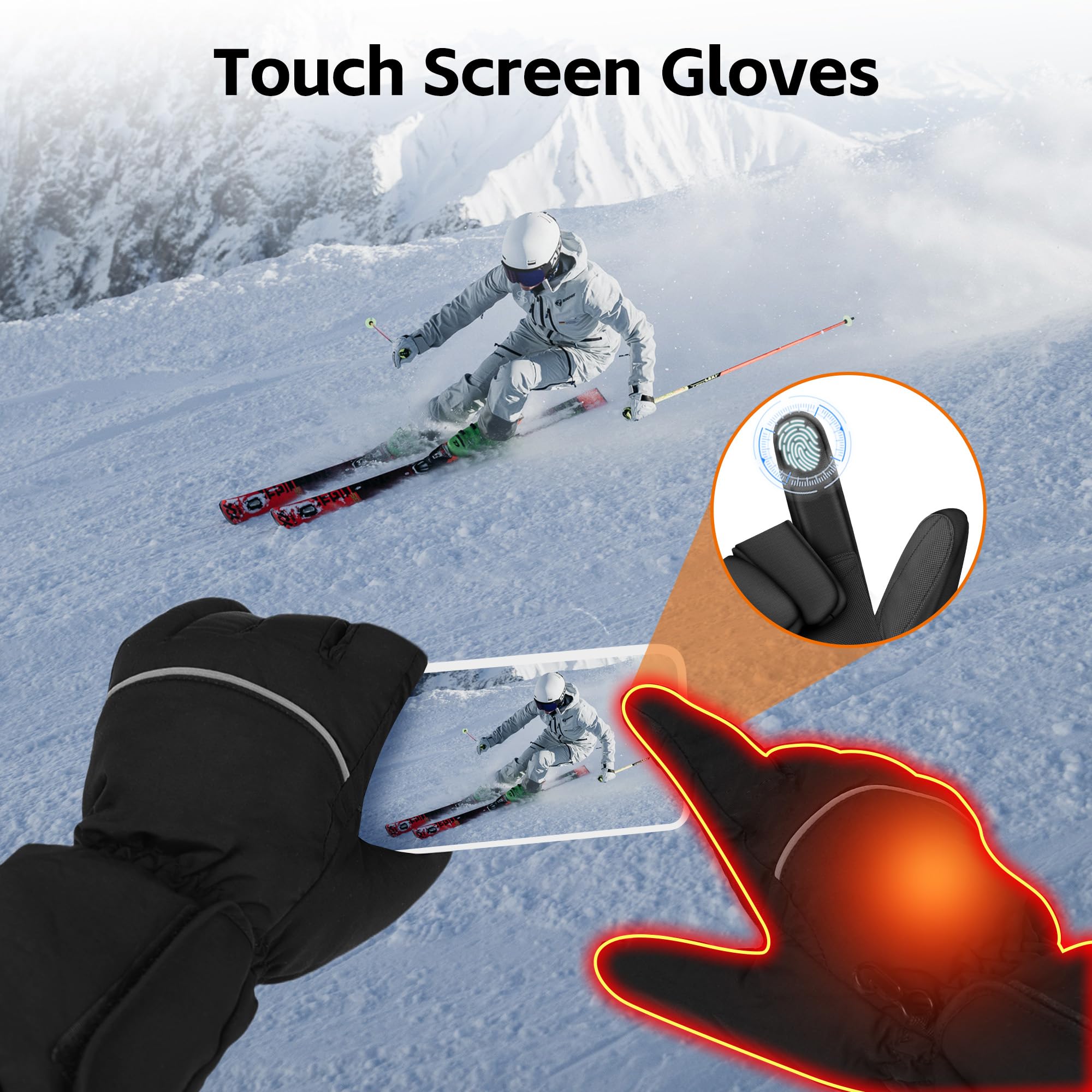 YBWLCLO waterproof cuff keeps hands dry during rain or snow sessions.