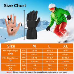 YBWLCLO heated gloves show adjustable wrist strap for secure, comfortable fit.