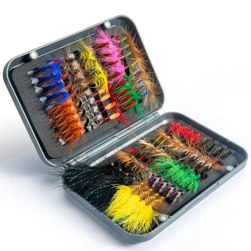 Front packaging image of the 80-piece YDIUDL fly kit