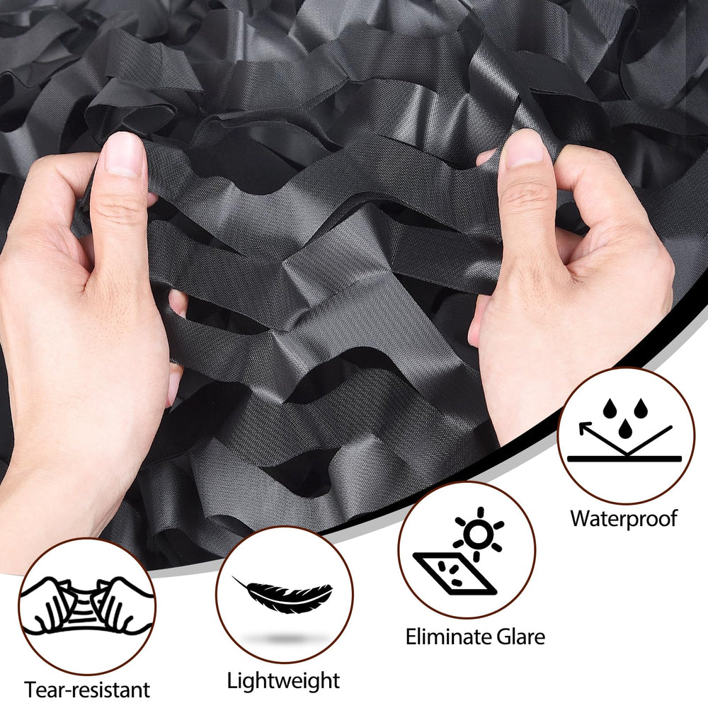 Yeacool camo netting 3D leaf-pattern close-up enhances natural blending.