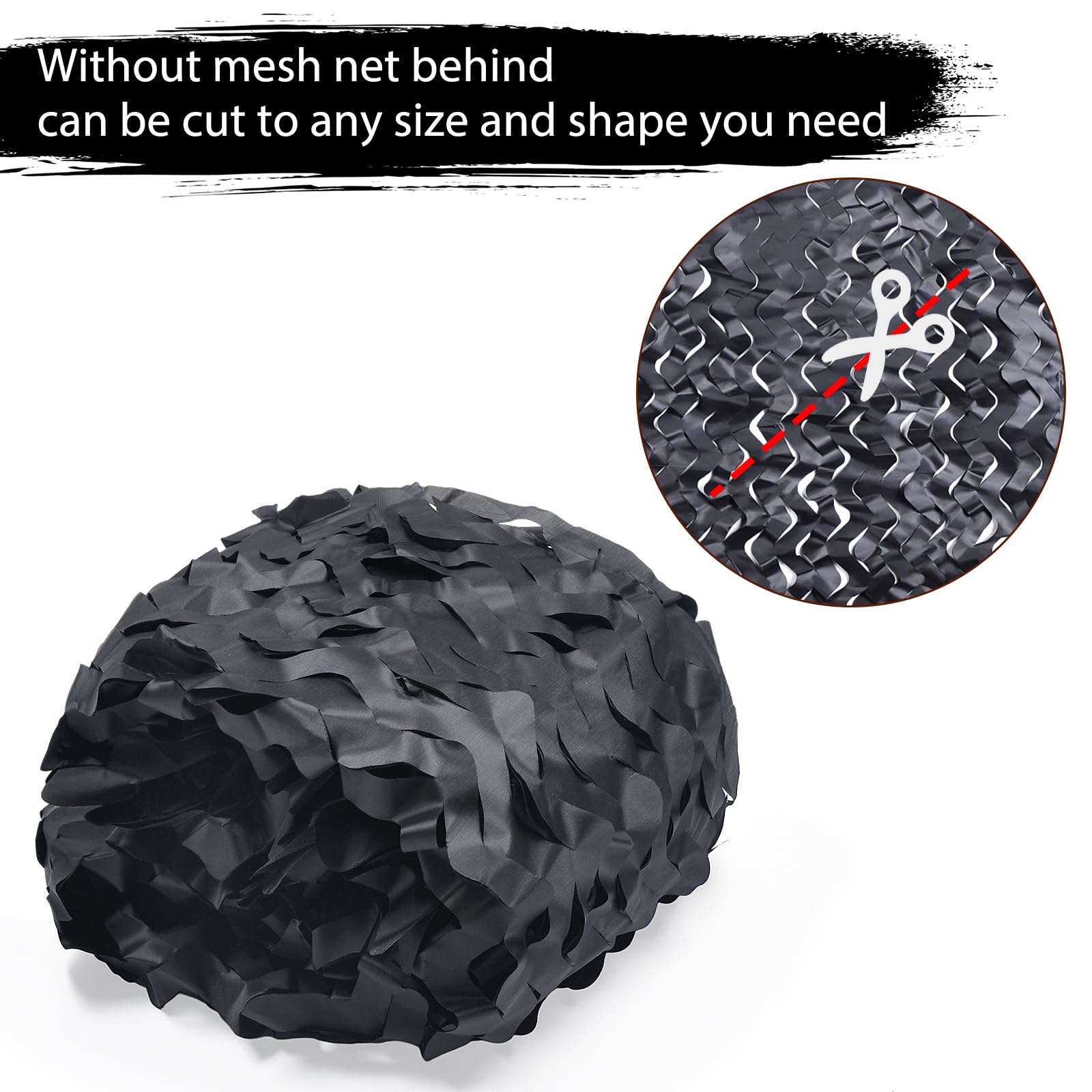 Yeacool camo netting foldable design fits in a camo backpack.
