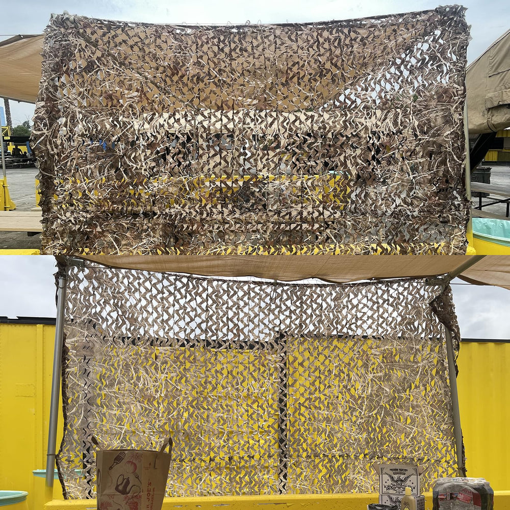 Yeacool camo netting foldable design helps quick hunting blind setups.