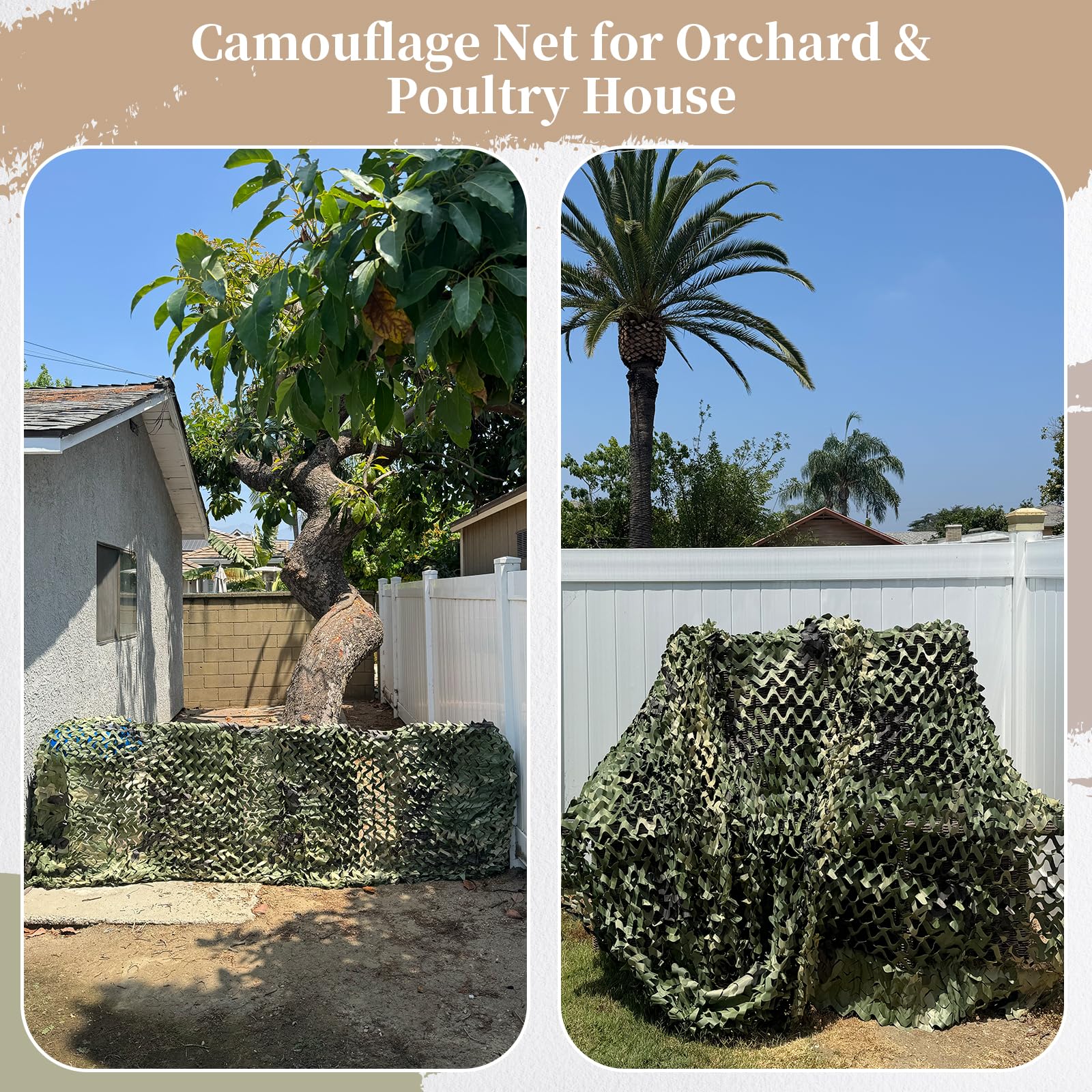 Yeacool camo netting folds easily for compact backpack storage