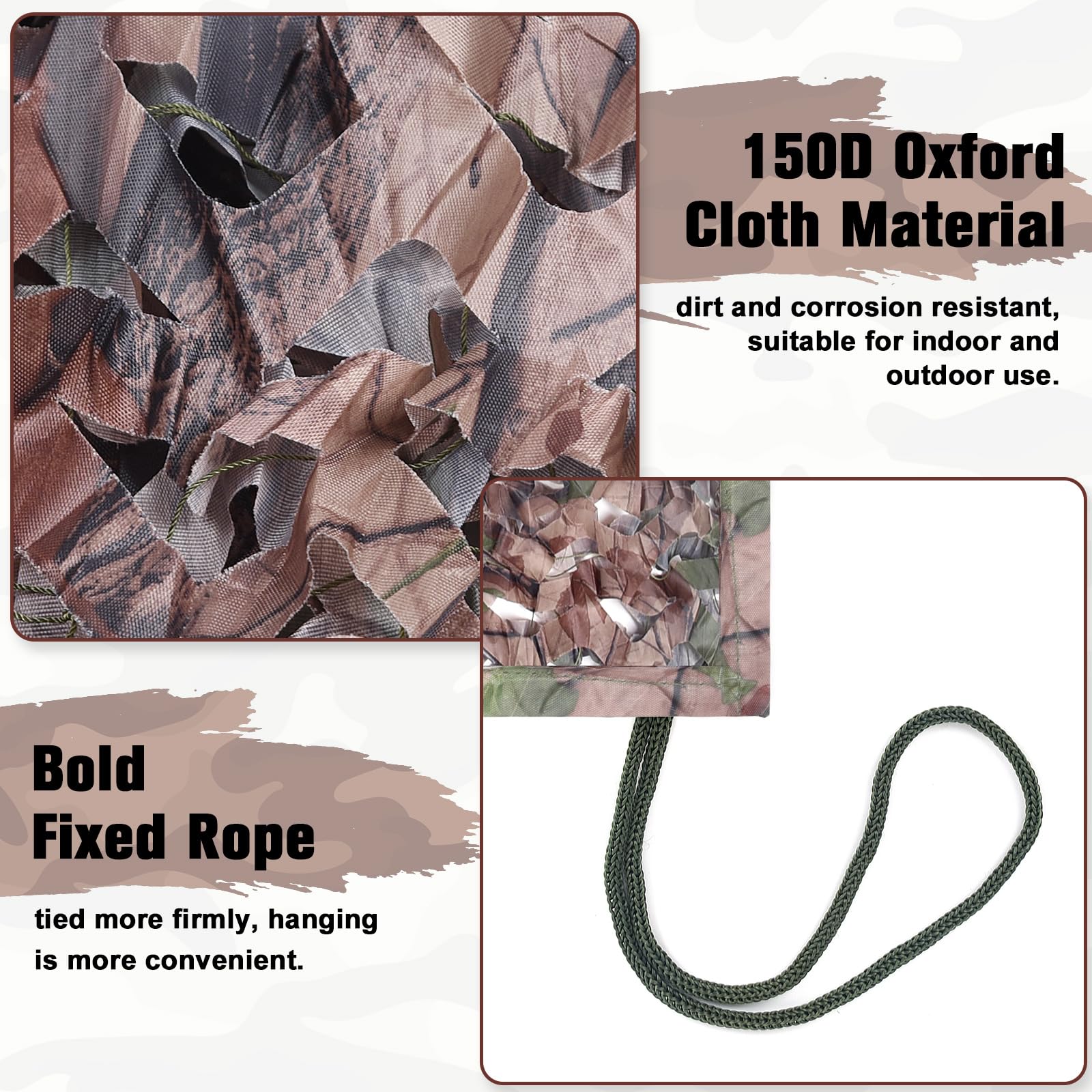 Yeacool camo netting folded for storage shows portability and lightweight design