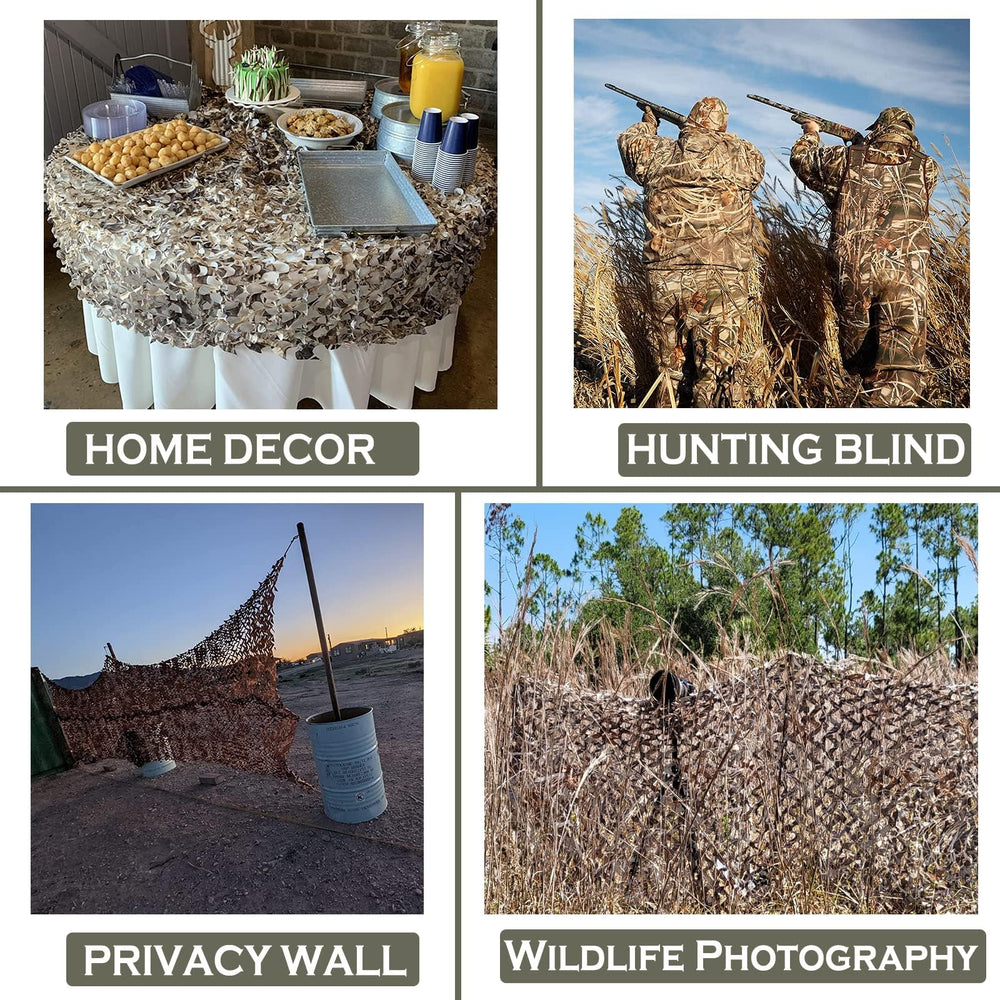 Yeacool camo netting used on a hunting blind to enhance concealment.