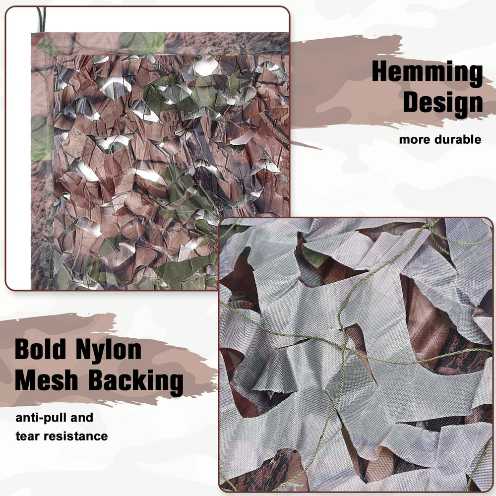 Yeacool camo netting 10x13ft setup demonstrates easy coverage for duck blinds