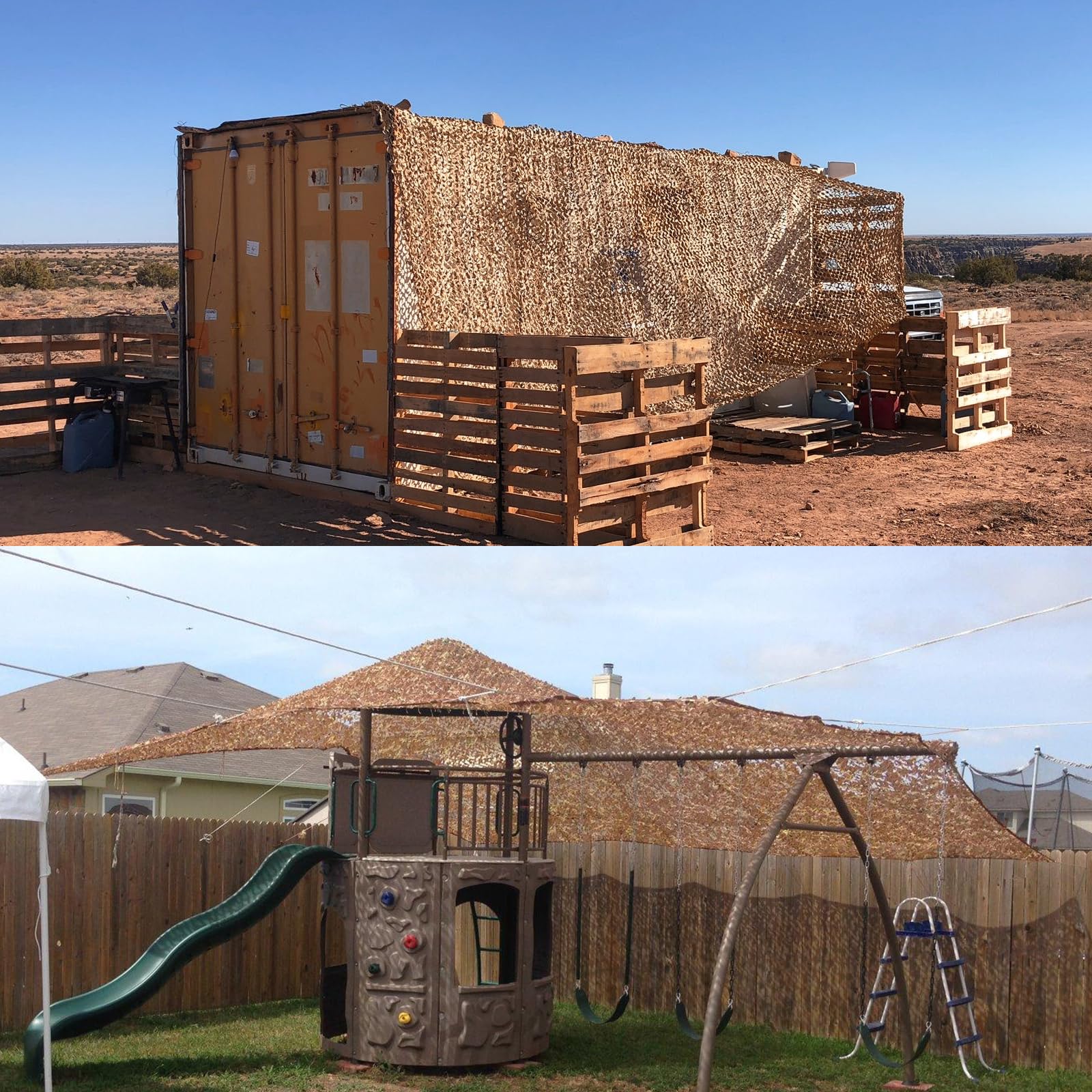 Yeacool camo netting tree stand usage demonstrating adaptable camouflage for wildlife viewing