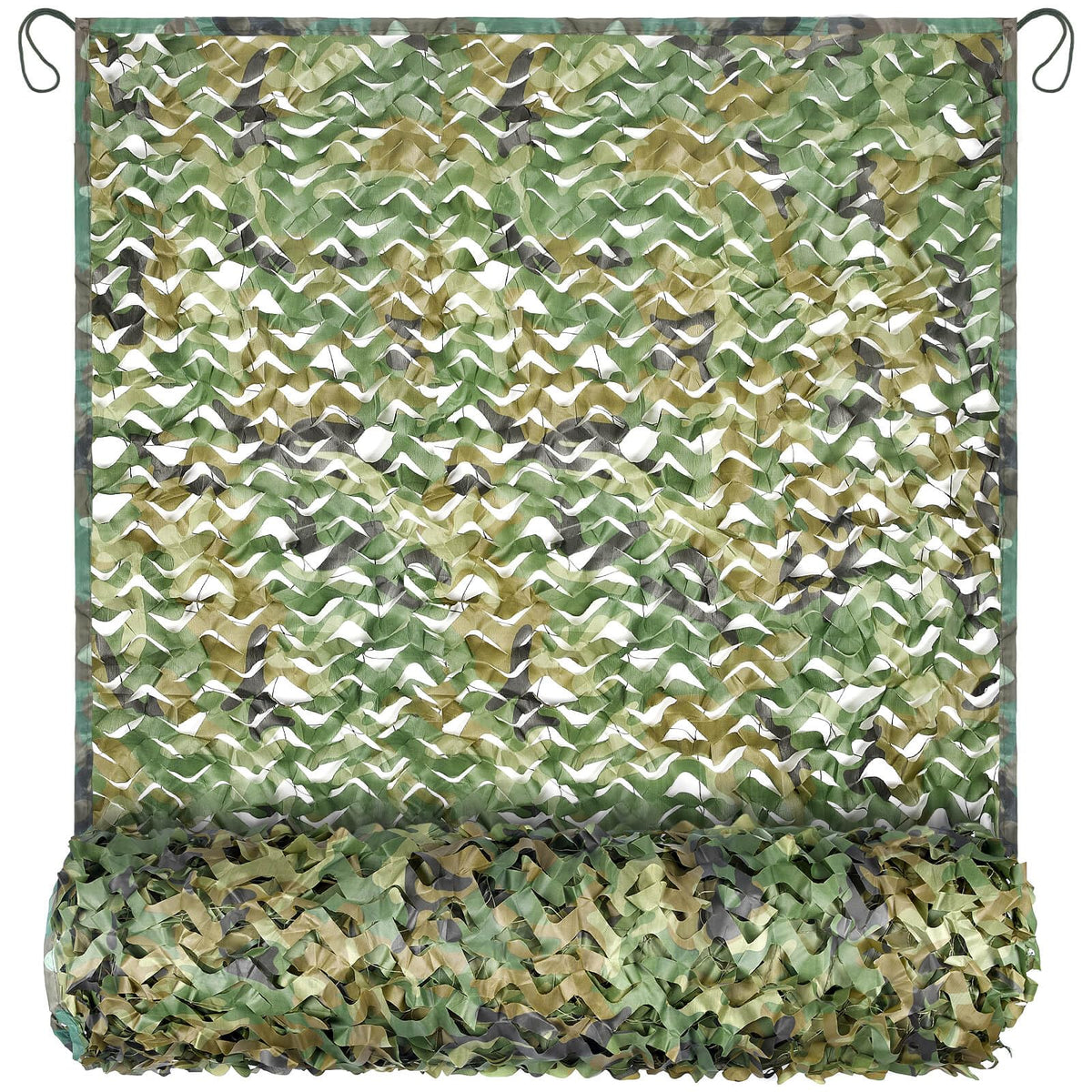 Yeacool camo netting woodland full panel shows natural concealment for hunting blinds