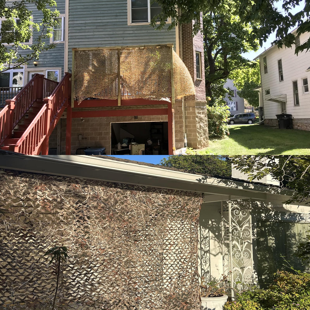 Yeacool camouflage netting easy cut-to-fit with zip ties for flexible sizing