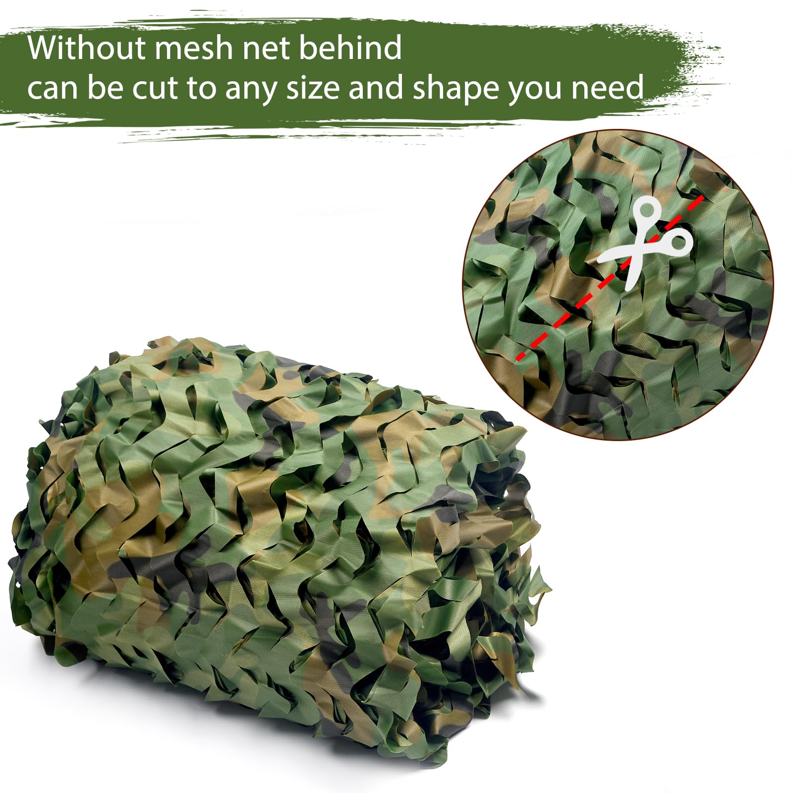 Yeacool camouflage netting foldable layout emphasizing portable setup for camping