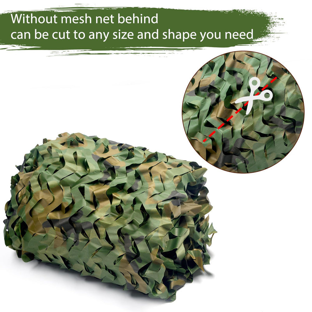Yeacool camouflage netting foldable layout emphasizing portable setup for camping