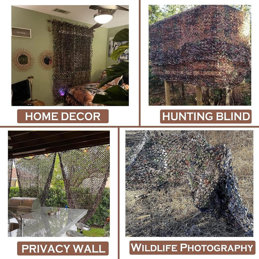 Yeacool camo netting used to set up a hunting blind for concealment.