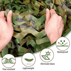 Yeacool camouflage netting woodland 3D leaf pattern image highlighting realistic cover for hunting