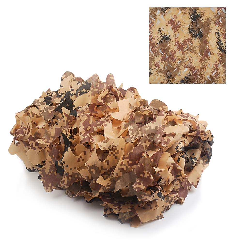 Yeacool Desert Camo Netting stretched to fit irregular shapes