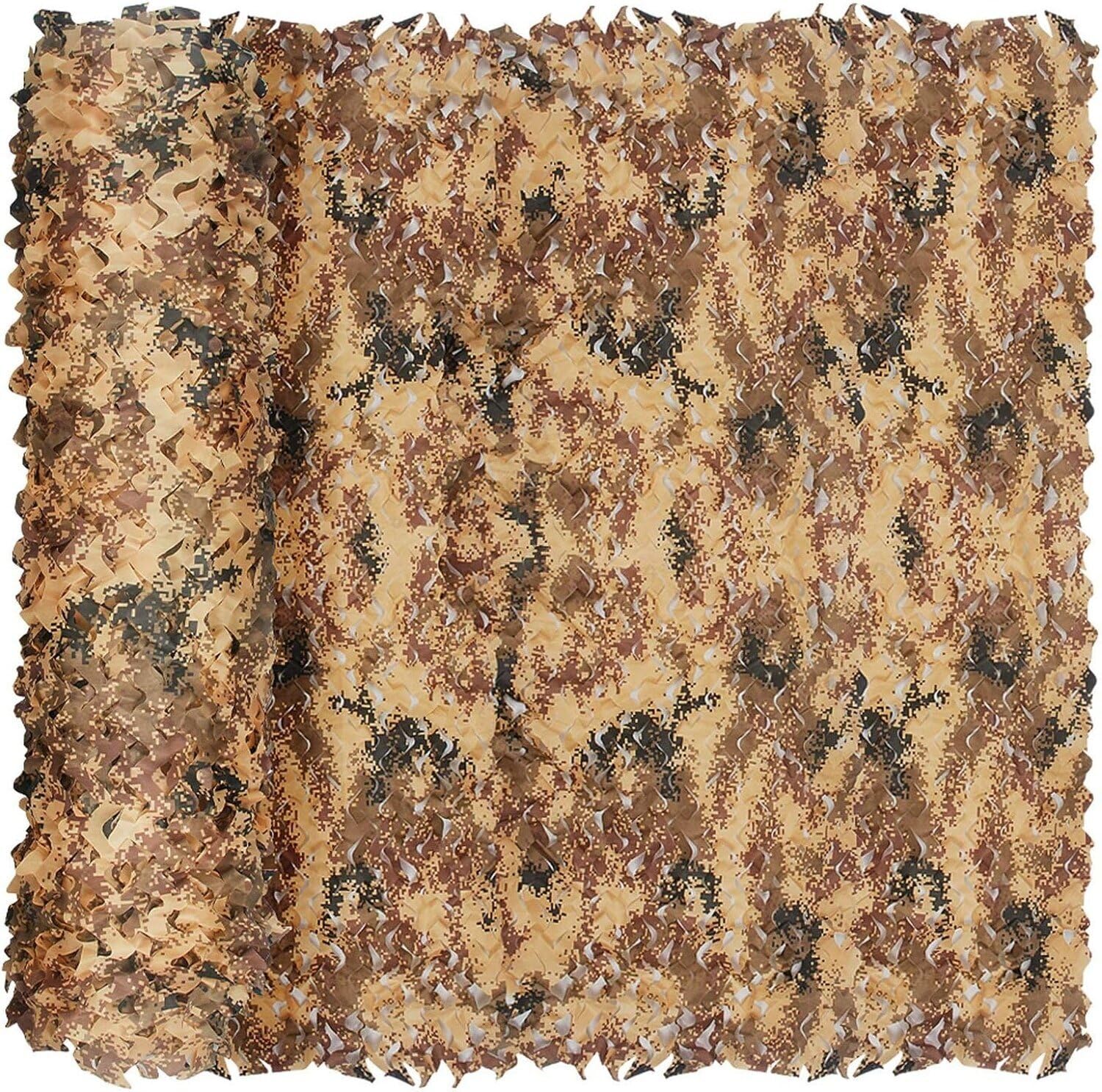 Yeacool Desert Camo Netting unfolded for wide outdoor coverage