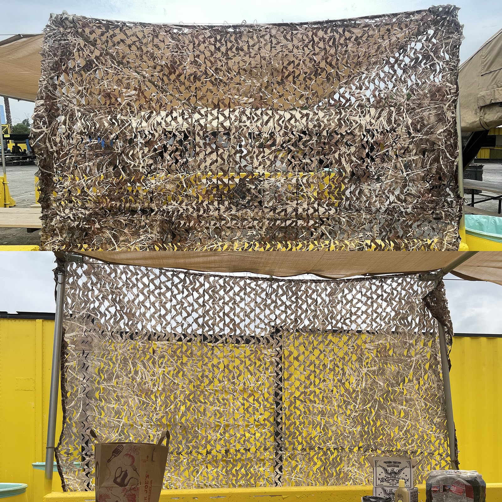 Yeacool camo tarp is waterproof and tear-resistant for outdoor use.