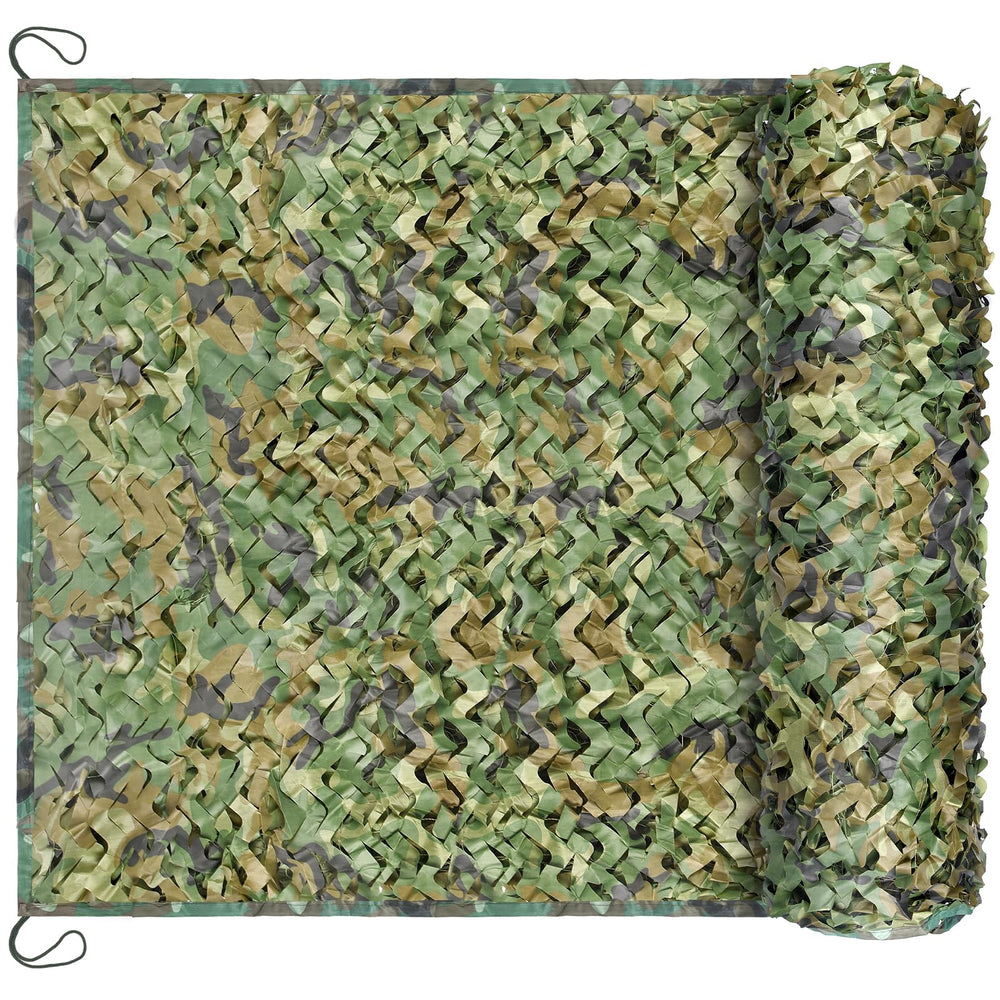 Yeacool woodland camo netting vacuum packaging showing size considerations