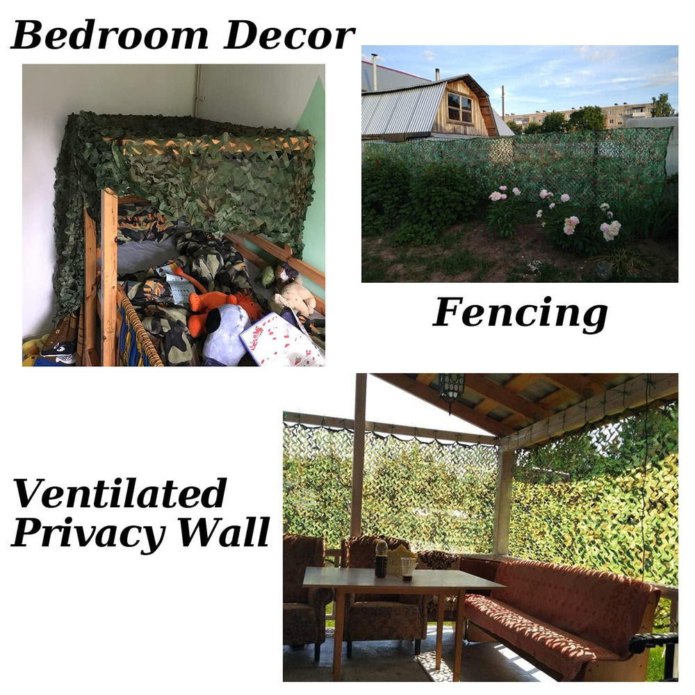 Yeacool woodland camo netting versatile uses from garden screens to party backdrops