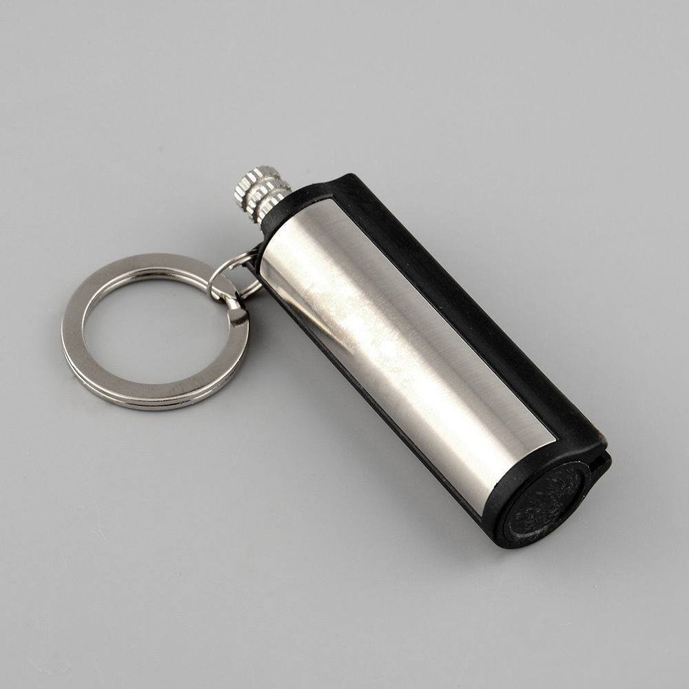 Yeahgoshopping Cylinder Survival Fire Starter lighter assembly highlights durable stainless steel