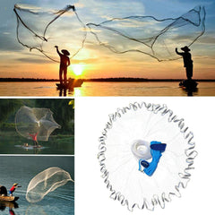 Yeahmart cast net 3-8 inch mesh captures small bait quickly