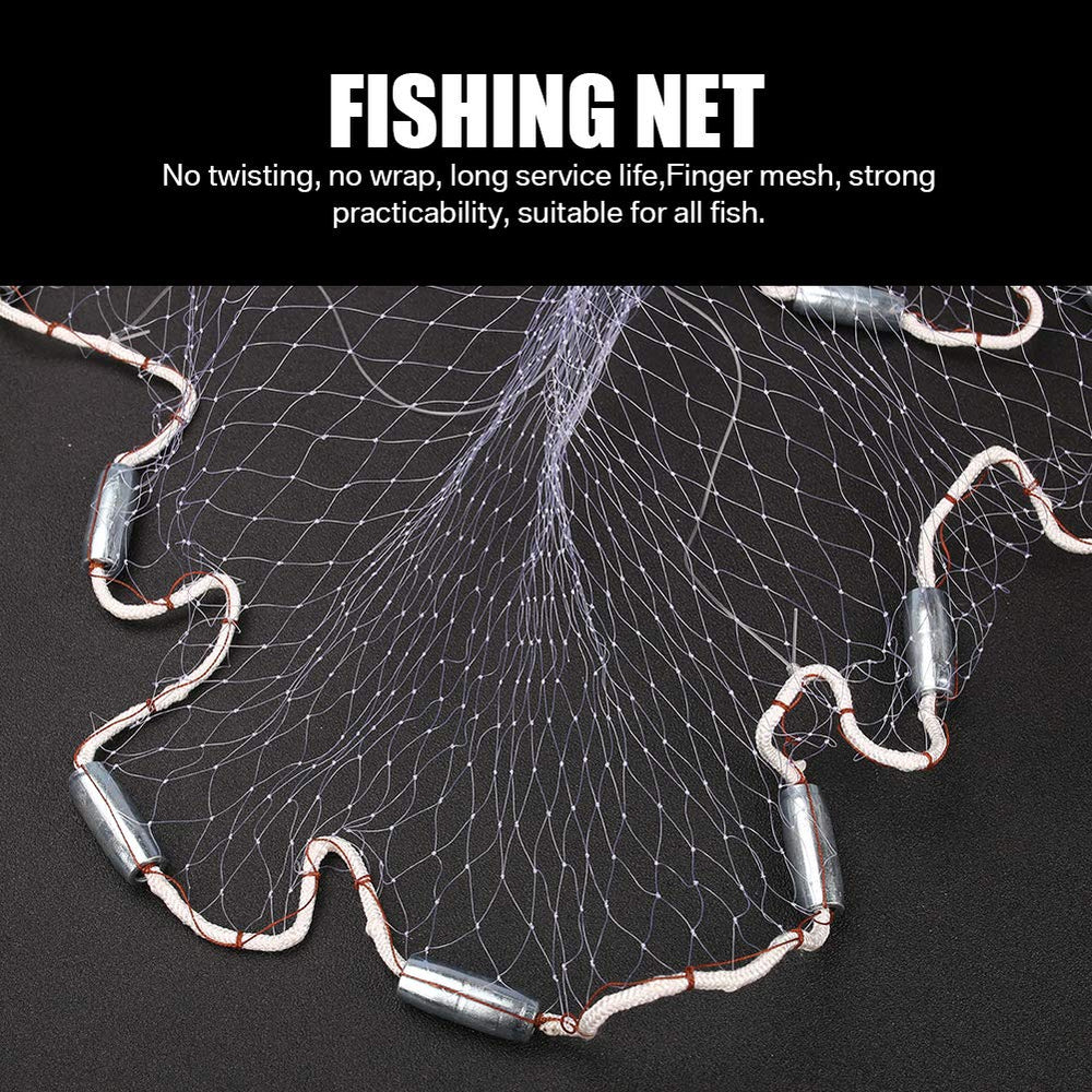 Yeahmart cast net easy-to-use throw design for beginners