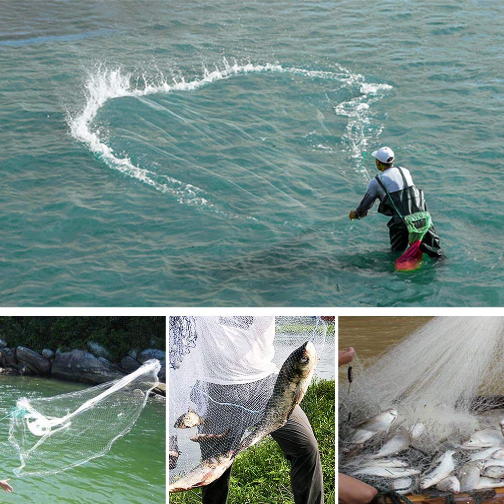 Yeahmart easy operation cast net suitable for beginners and pros