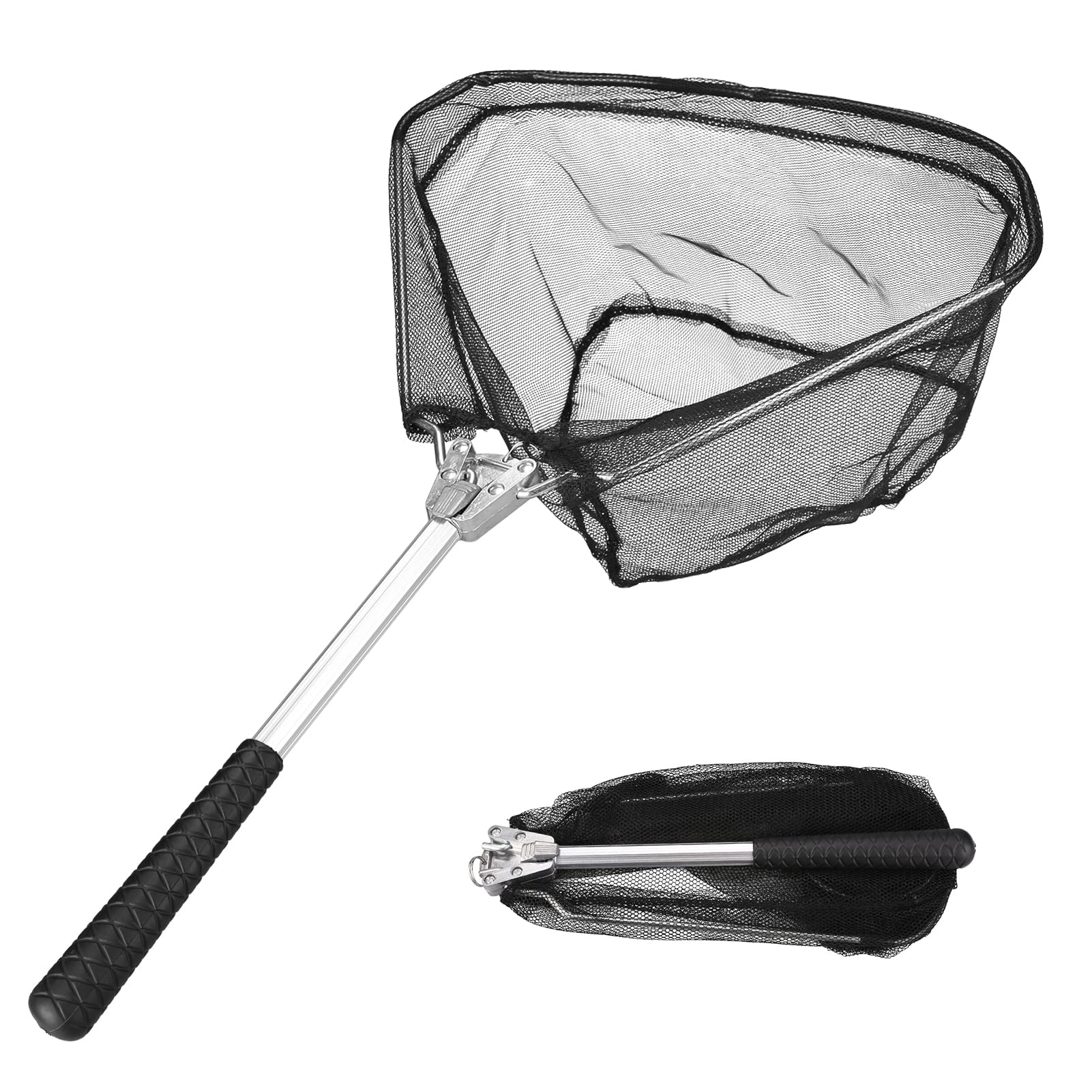 Yeahmart aluminum fishing net with extended telescopic handle