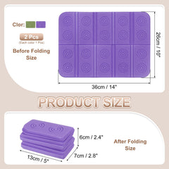 YELARXI green folding foam mat, lightweight hiking companion