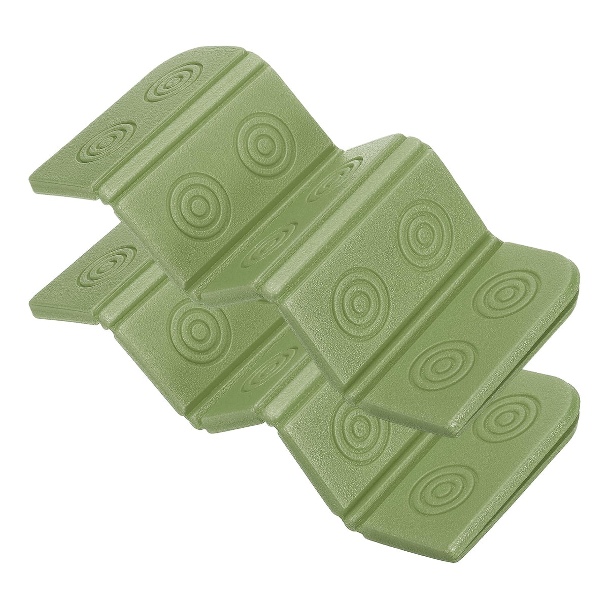YELARXI folding foam mat 14x10 green, ideal for camping comfort on uneven ground.