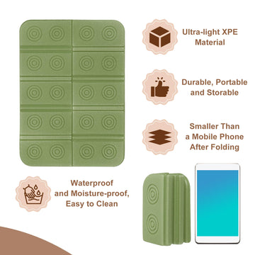 YELARXI cross-linked foam mat showing durable, insulating surface.