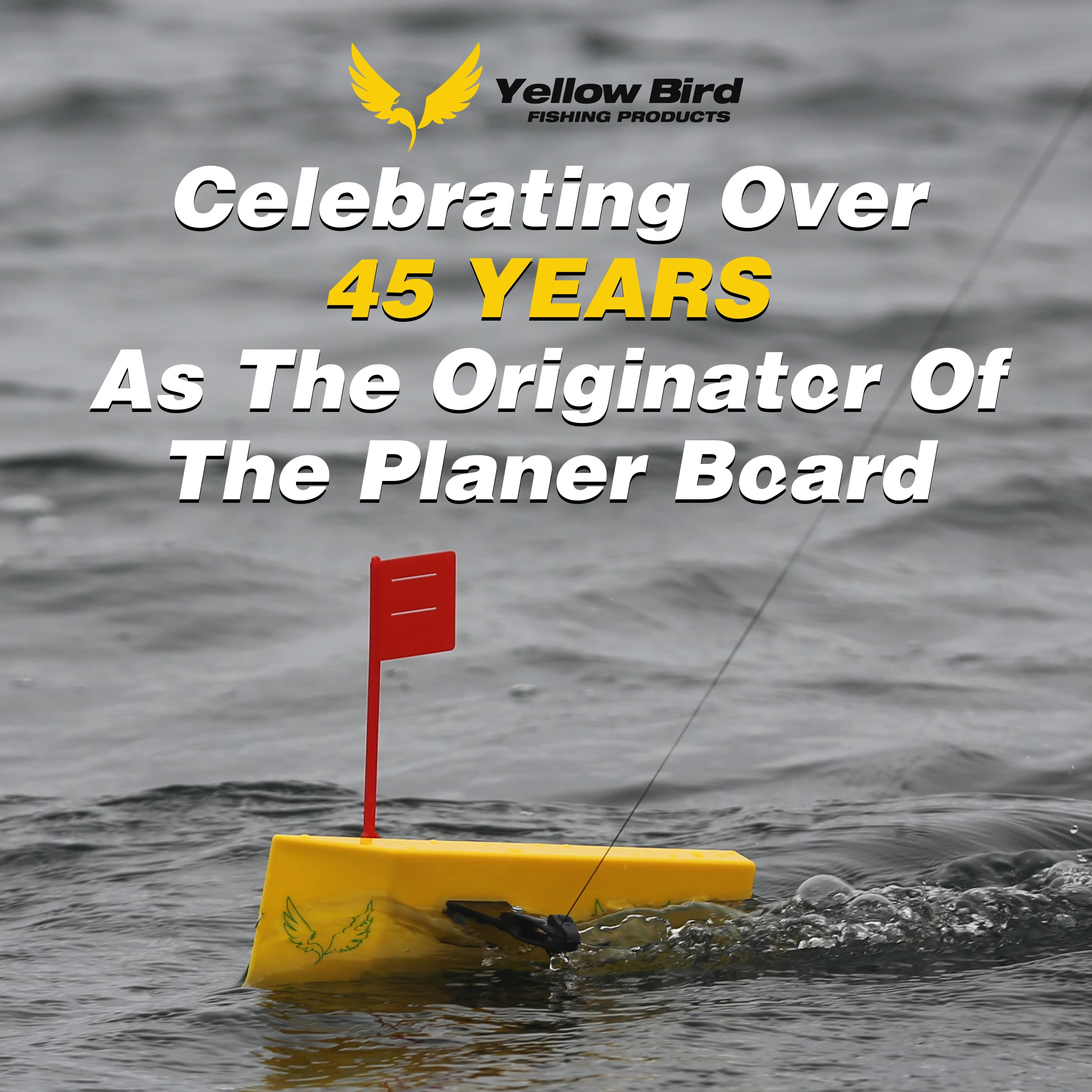 Yellow Bird planer boards help anglers target walleye, salmon, and trout