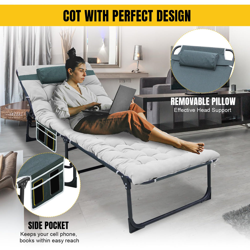 YELLOW JACKET folding cot compact-fold shows quick 3-in-1 portability for travel.