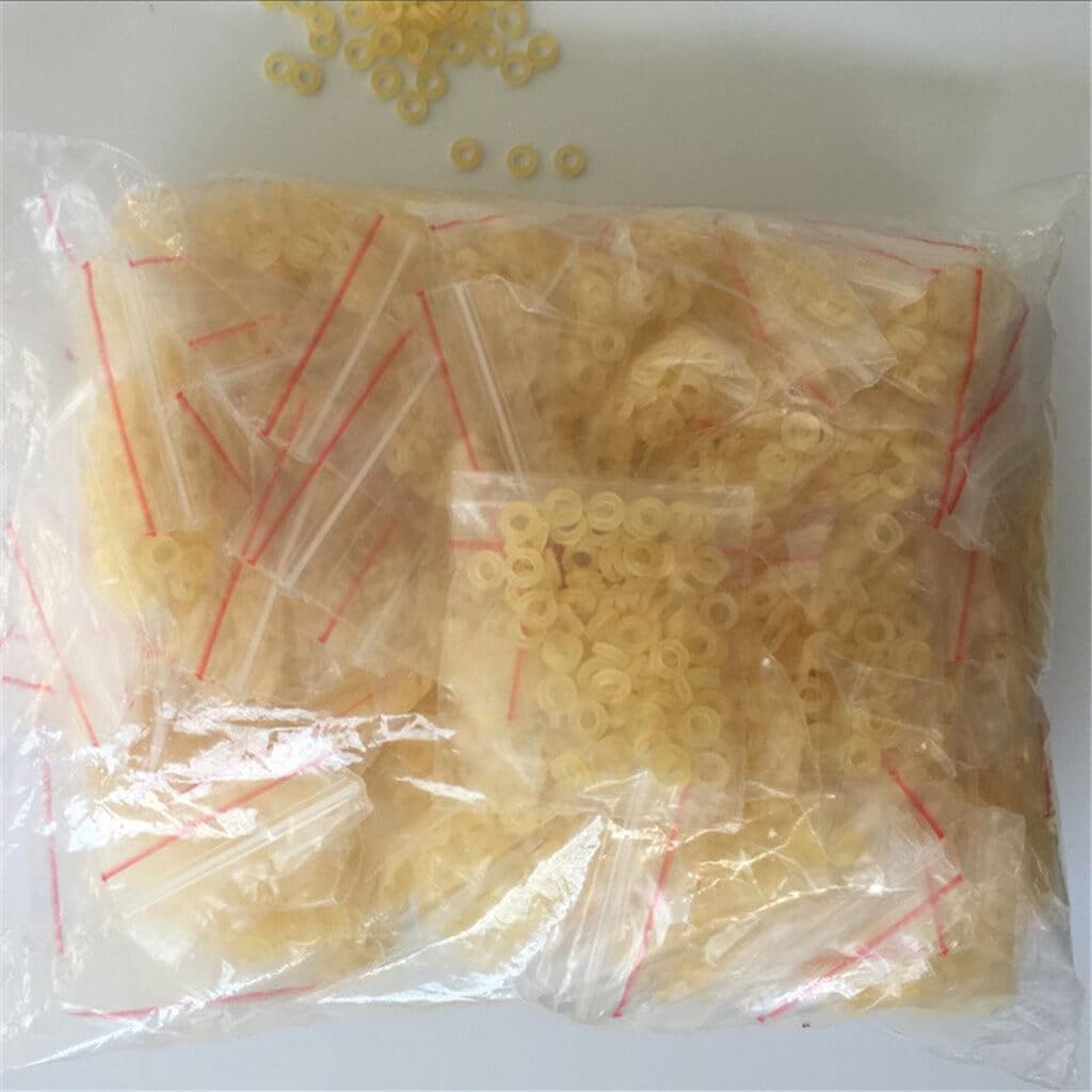 Yellow 2mm pellet bands in packaging