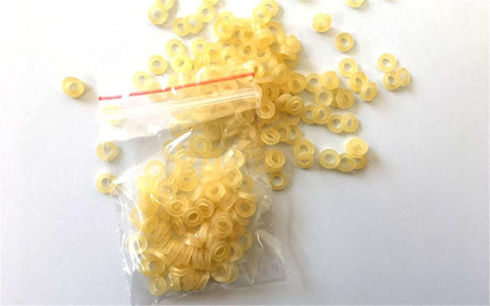 Pack of 200 yellow 2mm pellet bands