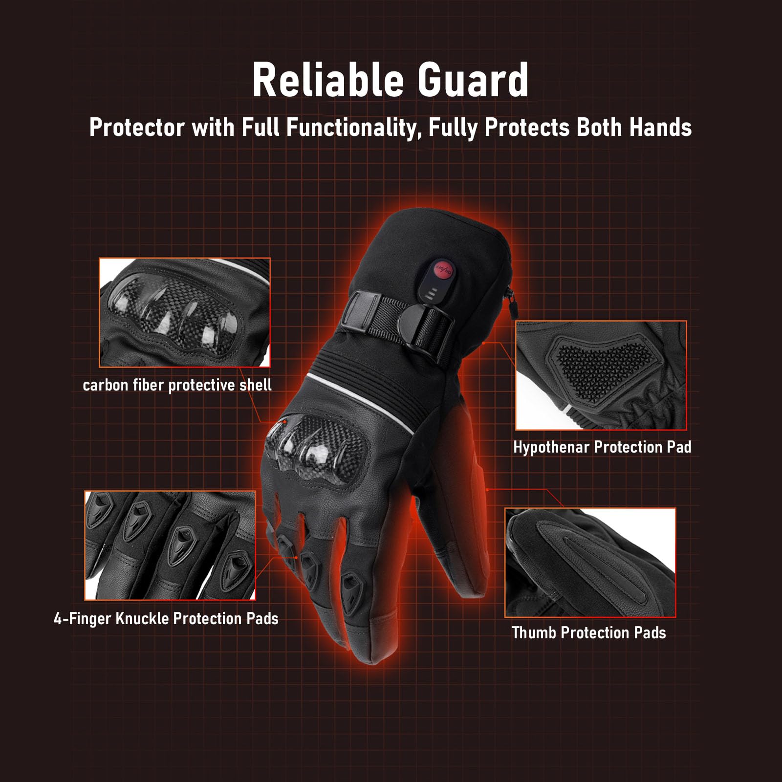 Yepstyle heated gloves touchscreen fingertips allow easy device use without removing gloves