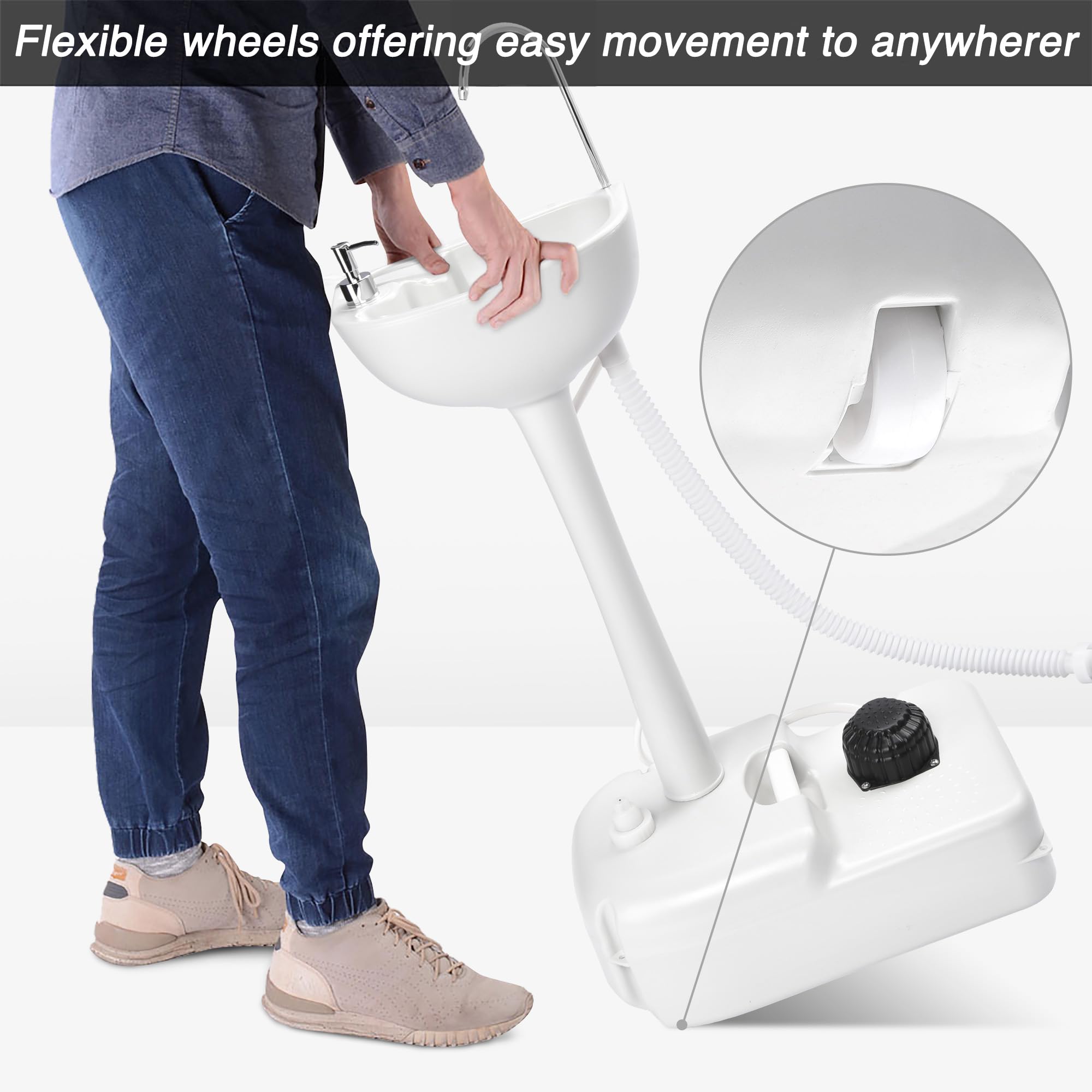 Yescom soap dispenser and towel holder add home-like hygiene features.