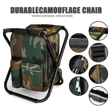 YESIACE backpack chair with multiple pockets for gear organization.