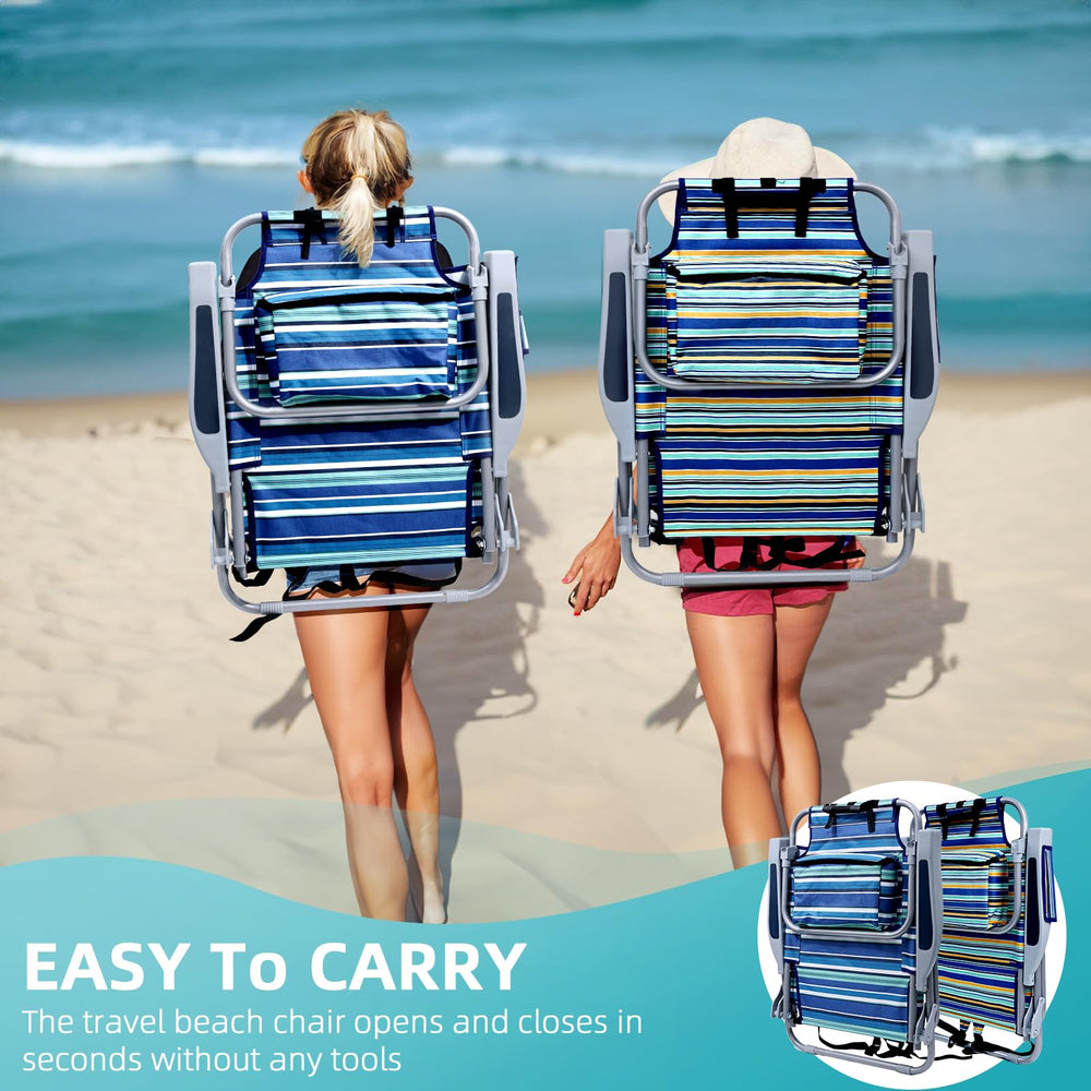 Yestomo ergonomic backpack straps reduce shoulder strain during beach trips.