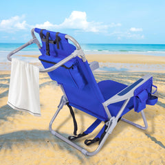 Yestomo beach chair lay-flat position supports sunbathing and naps