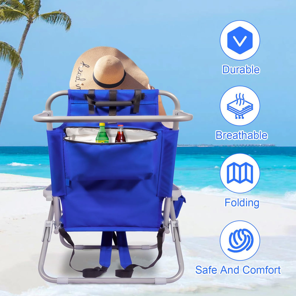 Yestomo beach chair cup holder prevents spills on sand