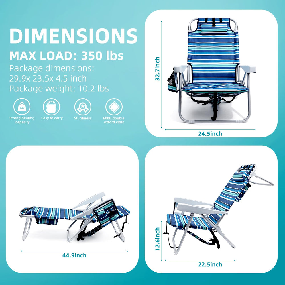 Yestomo heavy-duty alloy steel frame supports up to 350 lbs on sandy terrain