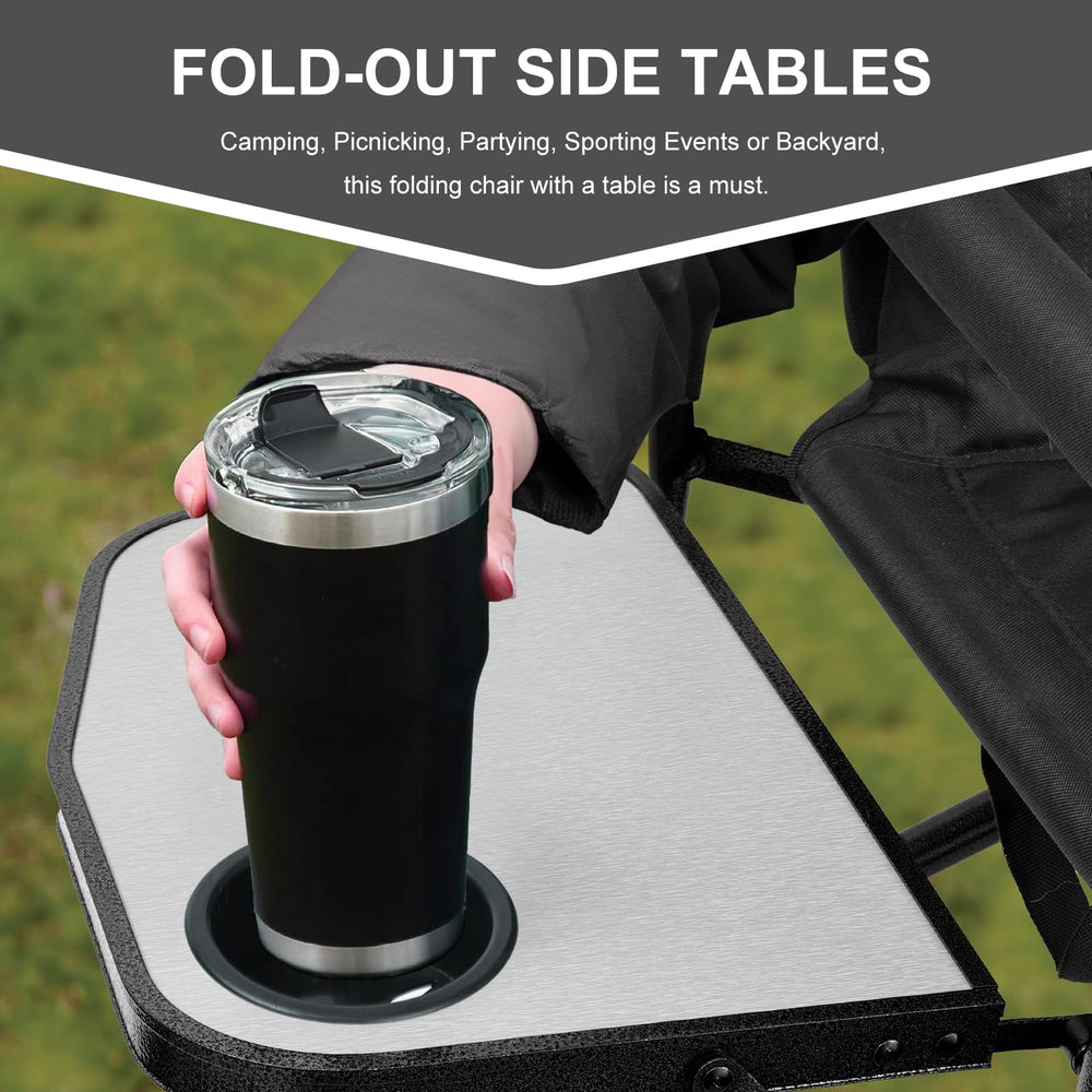 Yestomo side-table attachment provides a convenient surface.