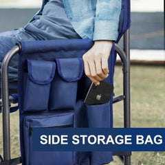 Yestomo Directors Chair heavy-duty steel frame ensures stability on uneven ground.