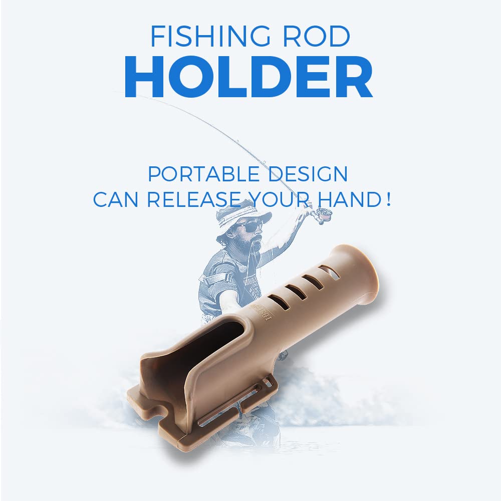 Rod holder in use on belt freeing hands during fishing - product image 5