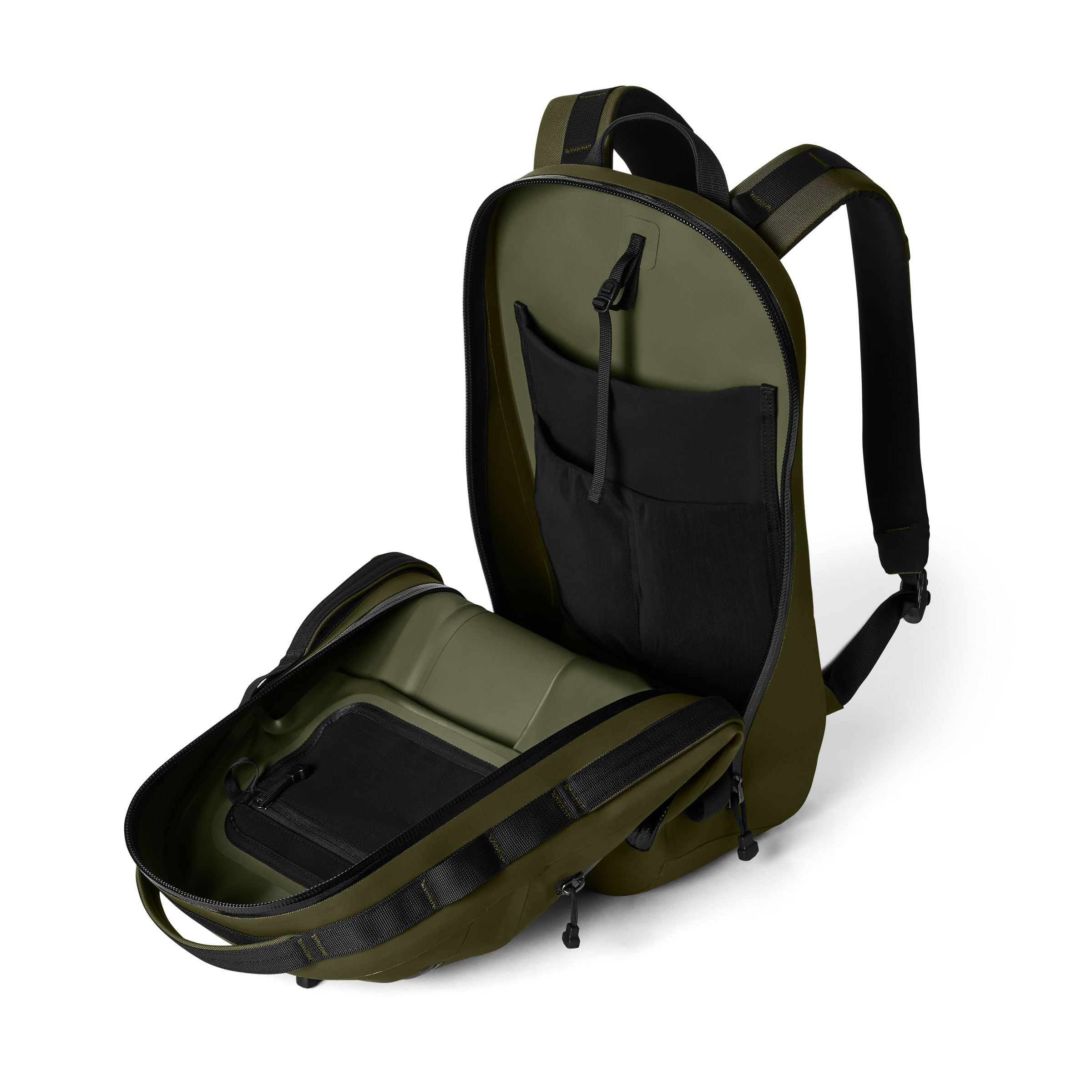 YETI Cayo Backpack 25L olive color-detail shows rugged, everyday styling.